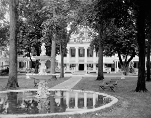 Porch Prints: The Maplewood entrance, Pittsfield, Mass. c.(between 1900 and 1920). Creator: Unknown