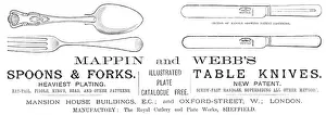 Mappin and Webb's Spoons & Forks, 1883. Creator: Unknown.<br> Mappin and Webb's Spoons & Forks, 1883. Creator: Unknown
