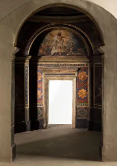 Tympanum Prints: Maquette du décor de la chapelle des Morts (dite chapelle des Ames) église Notre-Dame