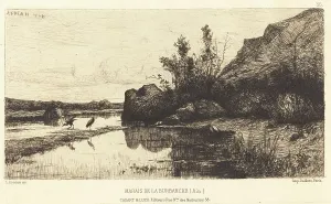 Etchings Prints: Marais de la Burbanche. Creator: Adolphe Appian