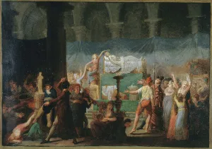 Frieze Prints: Marat's funeral, at Cordeliers church, July 15 and 16, 1793. Creator: Fougeat