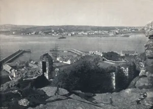 Celtic Sea Prints: Marazion - General View, Showing Harbour, 1895