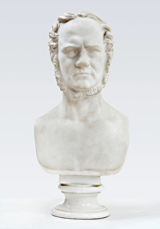 Chin Beard Prints: Marble bust of Carl Ploug (1813-94), December 21, 1857. Creator: Herman Wilhelm Bissen