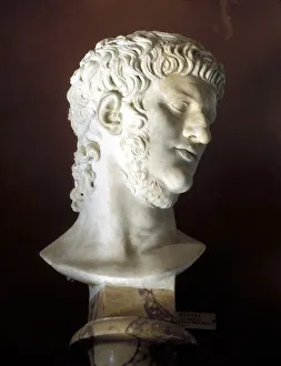 Stoic Prints: Marble bust of Nero, Roman, c54. Artist: Nero