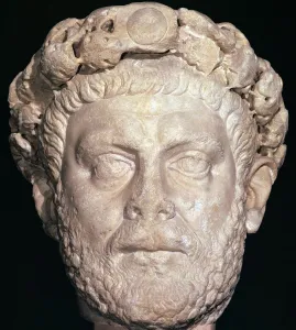 Diocletian Prints: Marble head of Diocletian, 3rd century