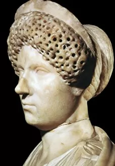 Marble head of Julia, wife of Tiberius Caesar, 1st century BC