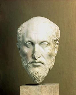 Personages Collection: Marble head of Plotinus (205-270), Alexandrian philosopher, leader of Neoplatonism
