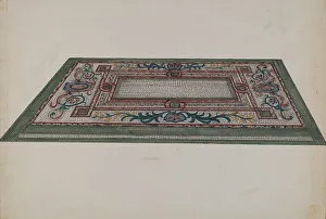 Duncan Ellen Prints: Marble Mosaic Floor, c. 1936. Creator: Ellen Duncan