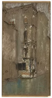 Chalk And Pastel On Brown Paper Collection: The Marble Palace, 1880. Creator: James Abbott McNeill Whistler