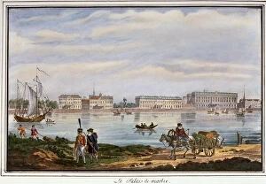 The Marble Palace and the Neva Embankment, St Petersburg, Russia, 1822