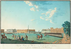 Palace Embankment Prints: The Marble Palace in Saint Petersburg, c. 1800. Artist: Paterssen, Benjamin (1748-1815)
