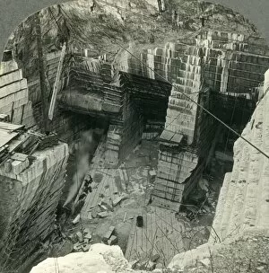Marble Quarry in Vermont, near Proctor - Largest Single Quarry Opening, c1930s. Creator: Unknown
