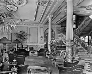 Foyer Prints: Marble stair, foyer, Murray Hill Hotel