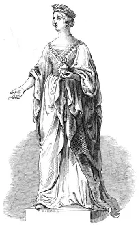 Marble statue of Her Majesty, in the Royal Exchange, 1845. Creator: W. J. Linton