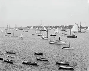 Massachusetts United States Prints: Marblehead Harbor, Mass. between 1900 and 1906. Creator: Unknown