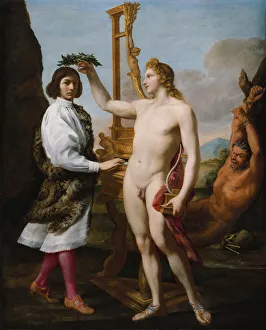 Marcantonio Pasqualini (1614-1691) Crowned by Apollo, 1641. Creator: Andrea Sacchi Marcantonio Pasqualini (1614-1691) Crowned by Apollo, 1641. Creator: Andrea Sacchi