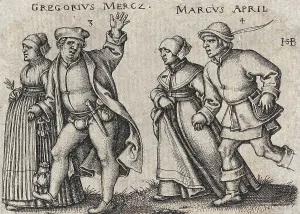 March Prints: March and April, between 1546 and 1547. Creator: Sebald Beham