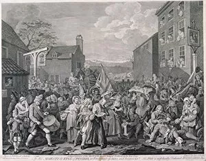 Charles Edward Stuart Gallery: The March to Finchley, 1745. Artist: Luke Sullivan