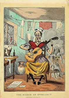 Play Music Prints: The march of intellect, 1828. Creator: Heath, Henry (active 1824-1850)