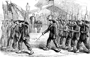 March past of the Garibaldi Guard before President Lincoln, 1861-1865 (c1880) March past of the Garibaldi Guard before President Lincoln, 1861-1865 (c1880)