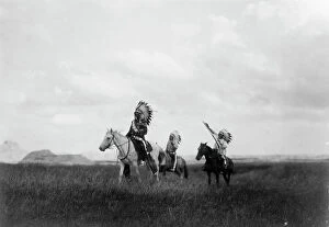 Warrior Collection: The march of the Sioux, c1905. Creator: Edward Sheriff Curtis