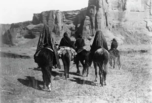 Dine Prints: March through Tesacod Canyon, c1905. Creator: Edward Sheriff Curtis