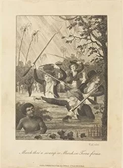 Blake William Gallery: March thro a swamp or Marsh in Terra-firma, 1793. Creator: William Blake