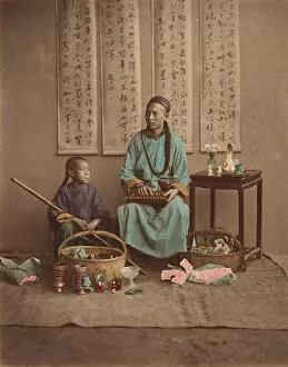 Albumen Silver Print From Glass Negative With Applied Color Gallery: Marchand de Bric a brac, 1870s. Creator: Unknown