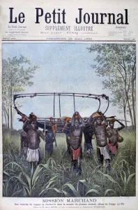 Congo Prints: The Marchand Mission travelling from the Congo to the Nile, 1899. Artist: Henri Meyer