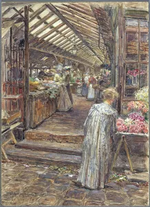 View Into Prints: Marche des Enfants-Rouges, rue de Bretagne, 1907. Creator: Frederic Houbron