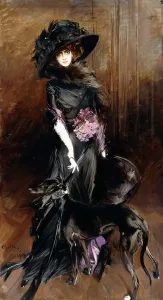 Boldini Prints: Marchesa Luisa Casati with a Greyhound, 1908