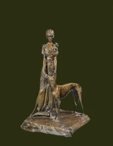 1914 Prints: Marchesa Luisa Casati with Greyhound, 1914