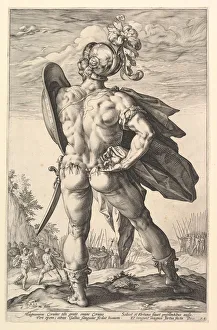 Marcus Valerius, from the series The Roman Heroes, 1586. Creator: Hendrik Goltzius