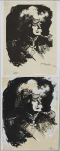 Heightened With White Gouache Prints: Marechal Joffre, 1914. Creator: Auguste Louis Lepere (French, 1849-1918)