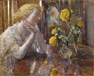 Marechal Niel Roses, 1919. Creator: Frederick Childe Hassam