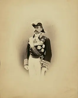 Bicorne Prints: Marechal Serrano, 1855-1859. Creator: Nadar