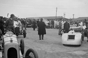 Bertram Collection: Marendaz Special of AC Hess and Bugatti Type 35 of O Bertram at a BARC meeting, Brooklands, 1930