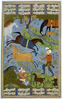 Mares and foals, Persia, 10th century (1938)