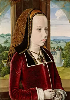 Austria Margaret Of Collection: Margaret of Austria, ca. 1490. Creator: Jean Hey