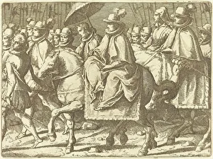 Margaret of Austria on Horseback, 1612. Creator: Raffaello Schiaminossi