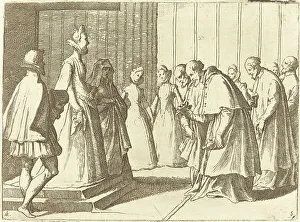 Audience Chamber Prints: Margaret of Austria Receiving the Homage of Cardinals and Prelates