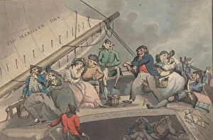 Hand Coloured Etching Collection: The Margate Hoy, January 12, 1795. Creator: Charles Catton the Younger