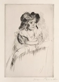 1844 1926 Prints: Margot, Resting Arms on Back of Armchair