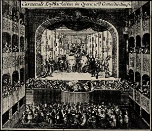Homann Prints: Margrave Theatre in Erlangen, 1721