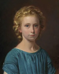 Hansen Constantin Prints: Margrethe Vullum as a child (nee Lehmann), 1853. Creator: Constantin Hansen
