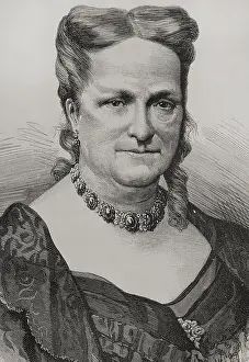 Maria Cristina de Borbon of the Two Sicilies (1806-1878), Queen consort of Spain, 1878. Creators: Felix Badillo, Arturo Carretero y Sanchez