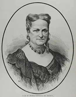 Maria Cristina de Borbon of the Two Sicilies (1806-1878), Queen consort of Spain, 1878. Creators: Felix Badillo, Arturo Carretero y Sanchez