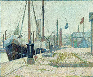 Honfleur Prints: The Maria at Honfleur, 1886. Creator: Seurat