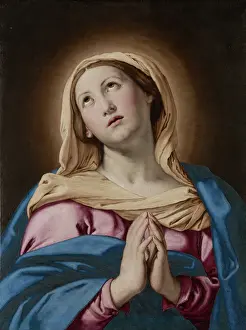 Looking Up Prints: Maria Immaculata, (1640-1660?). Creator: Giovanni Battista Salvi da Sassoferrato