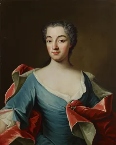 Neckline Prints: Maria Juliana Bedoire, c1740. Creator: Olof Arenius